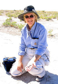 Military archaeologist Laurie Rush in the field.