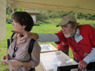 Author with archaeologist Bill Sandy 